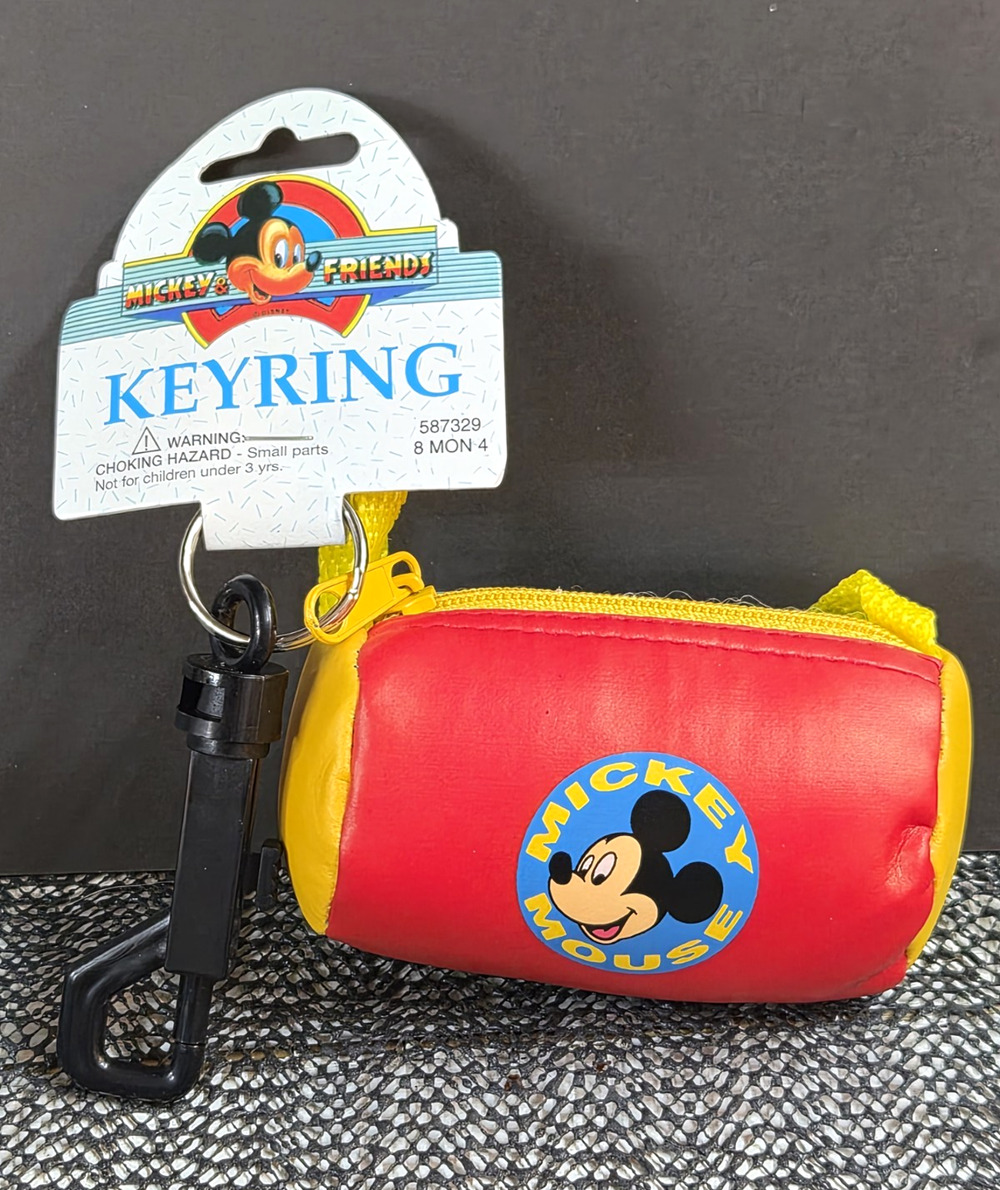 Monogram Products Disney Mickey Mouse Mini Coin Purse Zipper Pouch Keychain
